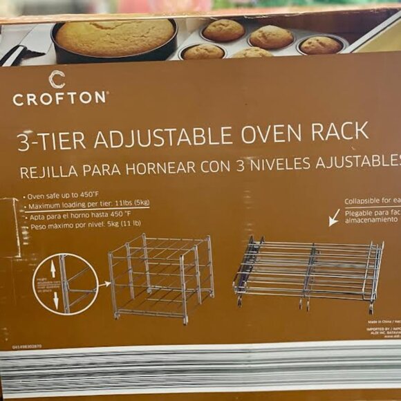 3 Tier Adjustable Oven Rack for Cooking Multiple Items  New in Box Crofton - Picture 8 of 9